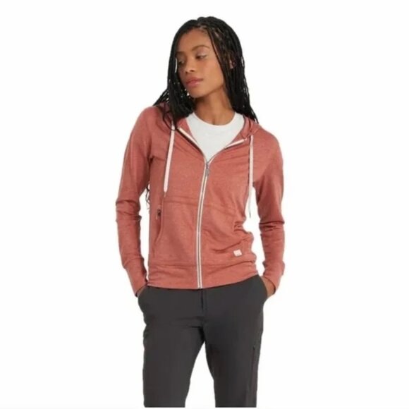 Vuori Women’s Halo Performance Zip Hoodie - Rust Heather, Size XS - Picture 1 of 4